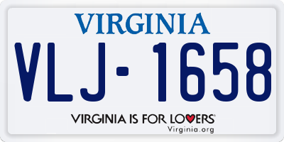 VA license plate VLJ1658