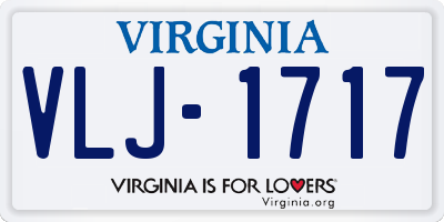 VA license plate VLJ1717