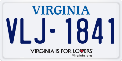 VA license plate VLJ1841