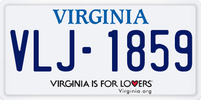 VA license plate VLJ1859