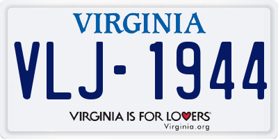 VA license plate VLJ1944