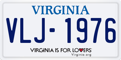 VA license plate VLJ1976