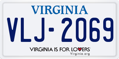 VA license plate VLJ2069