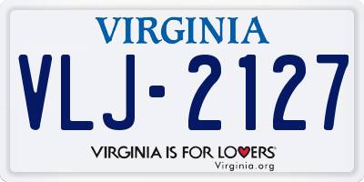 VA license plate VLJ2127