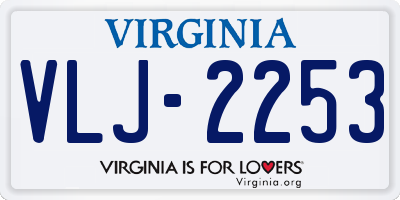 VA license plate VLJ2253