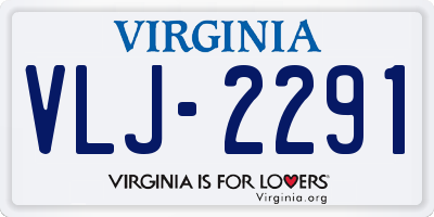 VA license plate VLJ2291