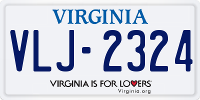 VA license plate VLJ2324