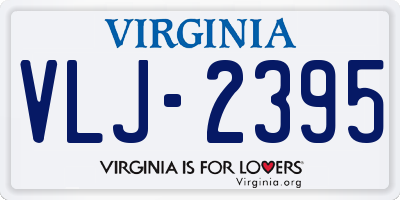 VA license plate VLJ2395