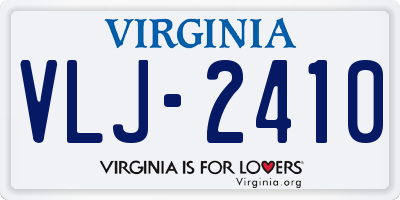 VA license plate VLJ2410