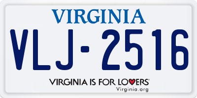 VA license plate VLJ2516