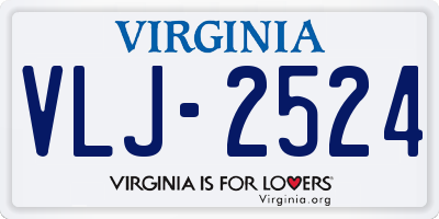 VA license plate VLJ2524