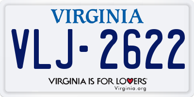 VA license plate VLJ2622