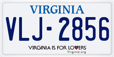 VA license plate VLJ2856