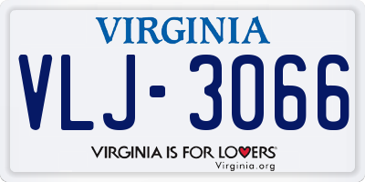 VA license plate VLJ3066