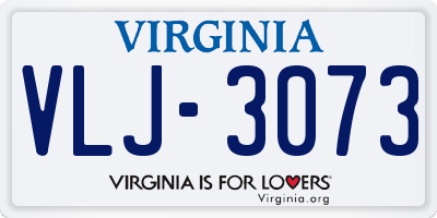VA license plate VLJ3073