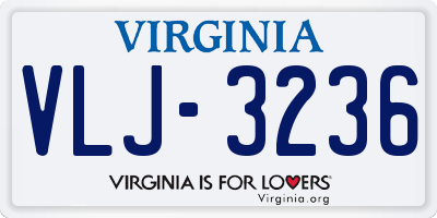 VA license plate VLJ3236