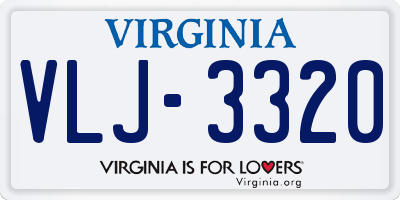VA license plate VLJ3320