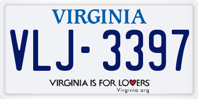 VA license plate VLJ3397