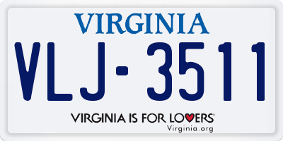 VA license plate VLJ3511