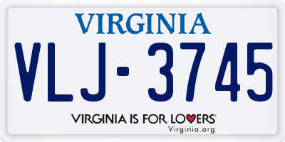 VA license plate VLJ3745