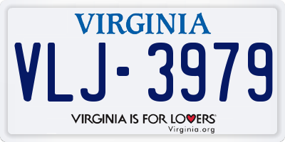 VA license plate VLJ3979