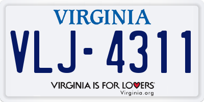 VA license plate VLJ4311