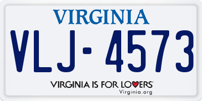 VA license plate VLJ4573