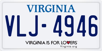 VA license plate VLJ4946