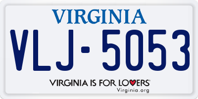 VA license plate VLJ5053