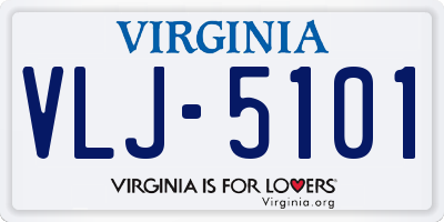 VA license plate VLJ5101