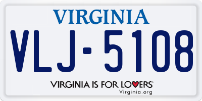 VA license plate VLJ5108