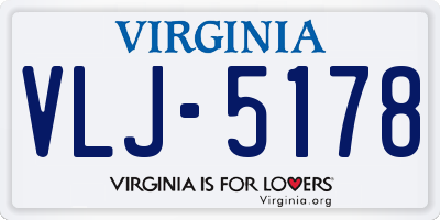 VA license plate VLJ5178