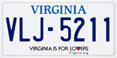 VA license plate VLJ5211