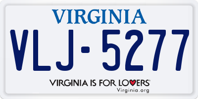 VA license plate VLJ5277