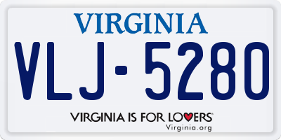 VA license plate VLJ5280