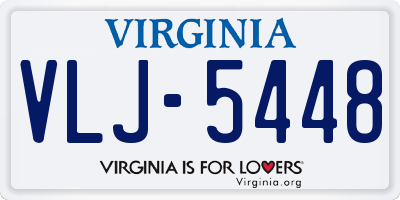 VA license plate VLJ5448