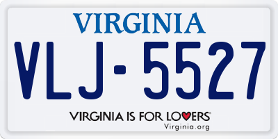 VA license plate VLJ5527