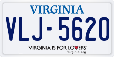 VA license plate VLJ5620