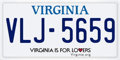 VA license plate VLJ5659