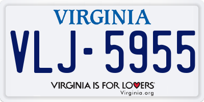 VA license plate VLJ5955