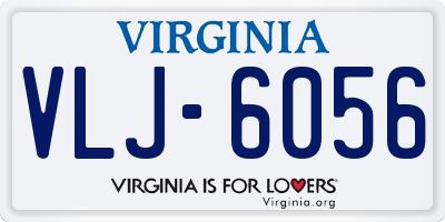 VA license plate VLJ6056