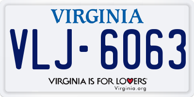 VA license plate VLJ6063