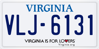 VA license plate VLJ6131