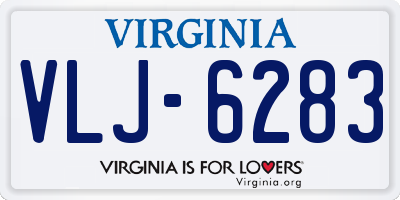 VA license plate VLJ6283