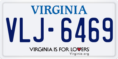 VA license plate VLJ6469