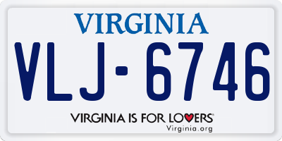 VA license plate VLJ6746