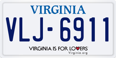 VA license plate VLJ6911