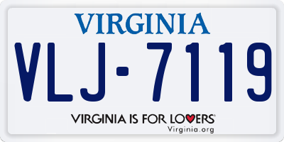VA license plate VLJ7119