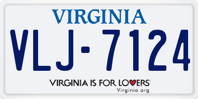 VA license plate VLJ7124