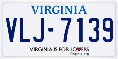 VA license plate VLJ7139